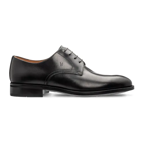 Klassische schwarze Derby-Schuhe Moreschi