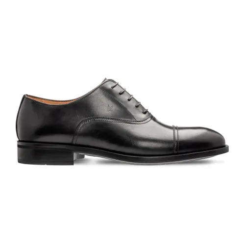 Klassische schwarze Oxford-Schuhe Moreschi