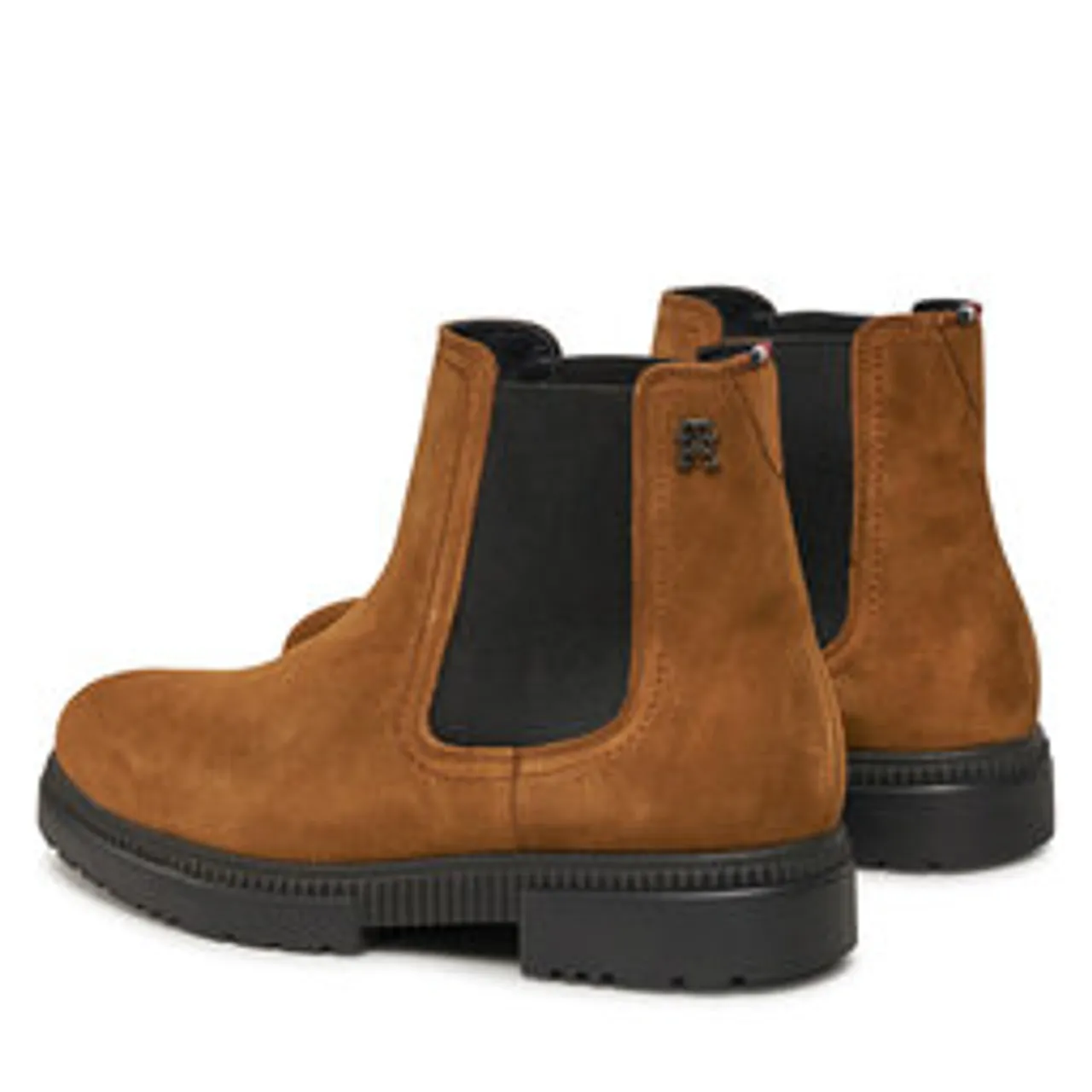 Klassische Stiefeletten Tommy Hilfiger Casual Cleated Suede Chelsea FM0FM05037 Coconut Grove GVQ
