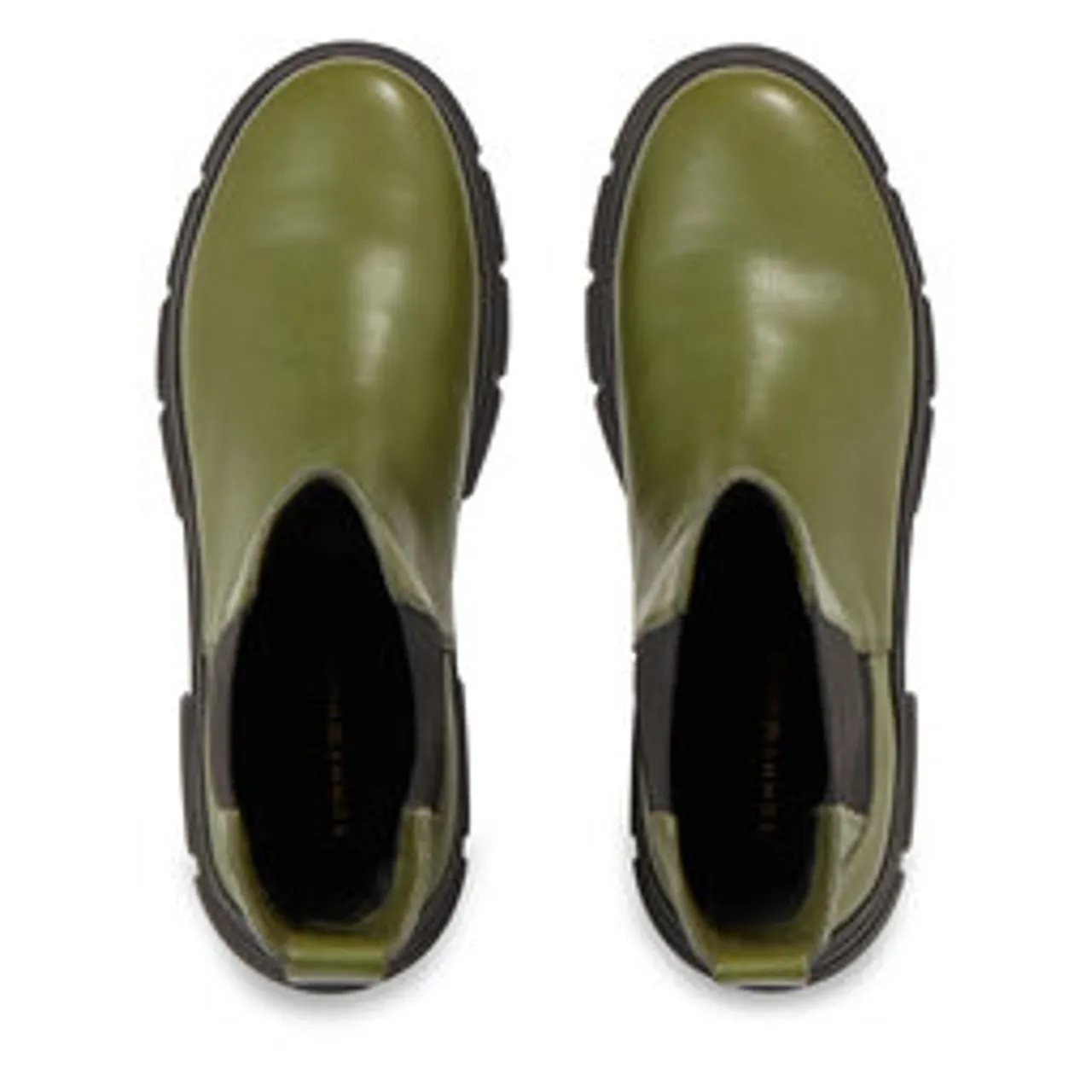 Klassische Stiefeletten Tommy Hilfiger Essential Leather Chelsea Boot FW0FW07490 Putting Green MS2