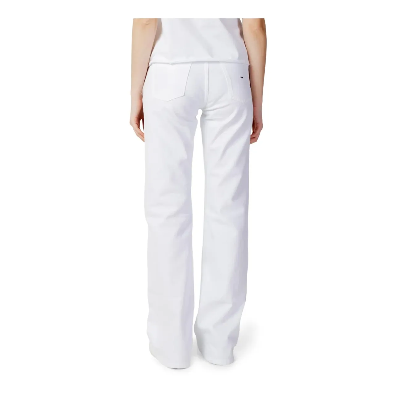 Klassische weiße Straight Jeans für Frauen Tommy Jeans