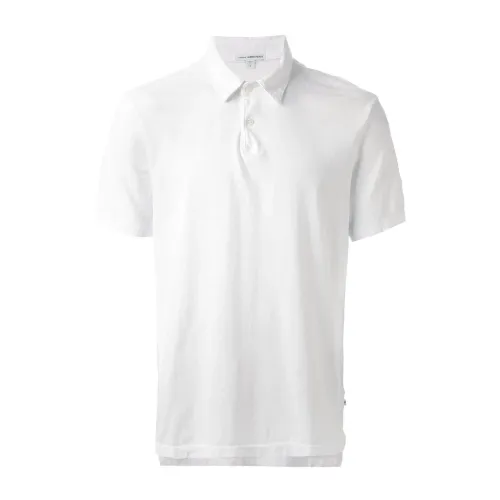 Klassisches Weißes Baumwoll-Poloshirt James Perse