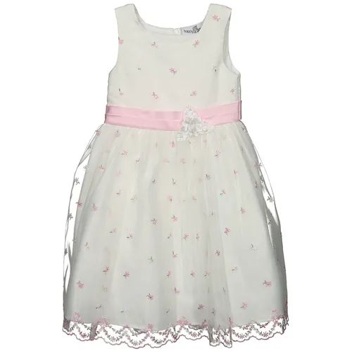 Kleid LILLY mit Blüten in weiß/rosa
