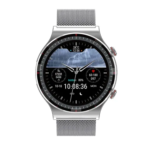 Knauermann Pro 2 (2023) Silber - Gesundheitsuhr Smartwatch