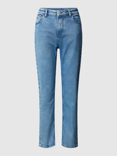 Knowledge Cotton Apparel Mom Fit Jeans mit Eingrifftaschen in Hellblau