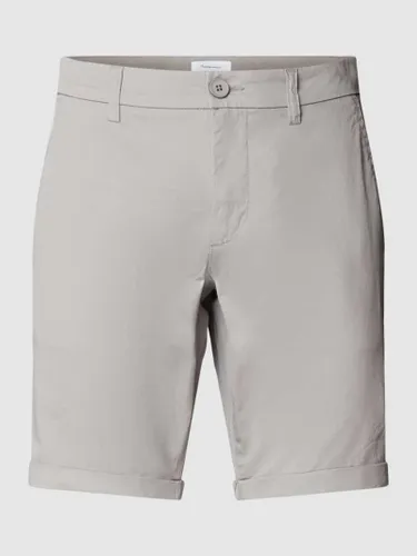 Knowledge Cotton Apparel Regular Fit Chino-Shorts mit Gesäßtaschen in Hellgrau