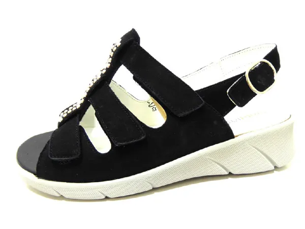Komfort Sandalen schwarz Kia