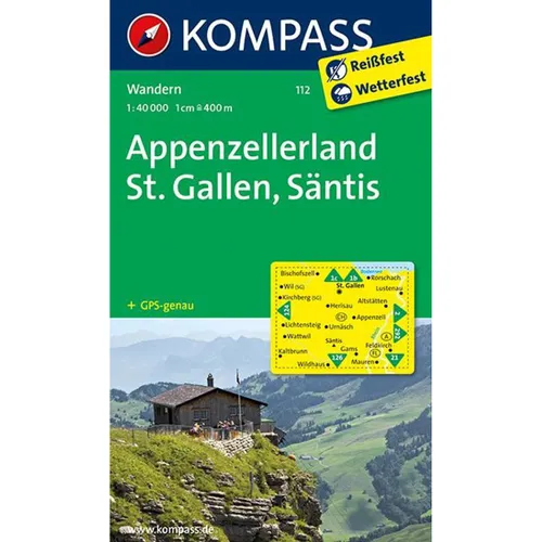 Kompass Verlag WK 112 Appenzell - St. Gallen - Säntis