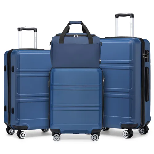 KONO Koffer-Set, 4-teilig, Handgepäck, mittelgroßer,
