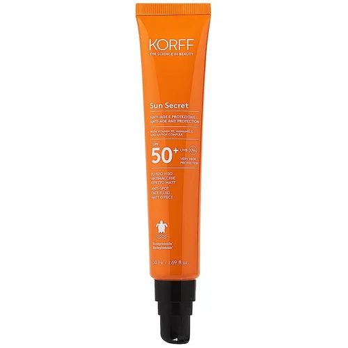 KORFF - Sun Secret Anti Spot Face Fluid Mat Sun Protection SPF 50+ Sonnenschutz 50 ml