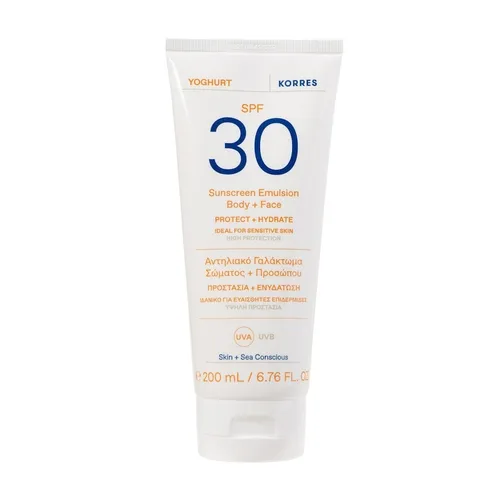KORRES - YOGHURT Sonnenschutz-Emulsion für Körper und Gesicht SPF30 200 ml