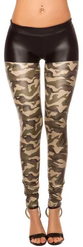 Koucla Leggings mit Taschen, Army-Look Camouflage Leo-Optik