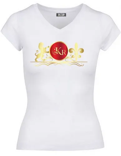 KR-Industries Kurzarmshirt KR Shirt One edles Design Shirt mit V-Ausschnitt