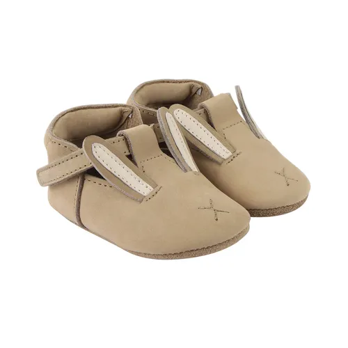 Krabbelschuhe SPARK CLASSIC - BUNNY in taupe