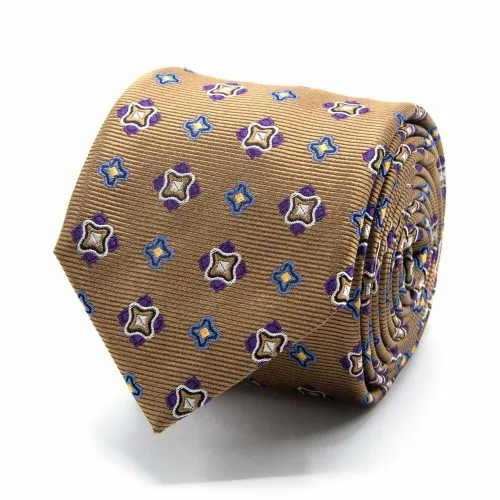 Krawatten Seiden-Jacquard Krawatte geom Muster one