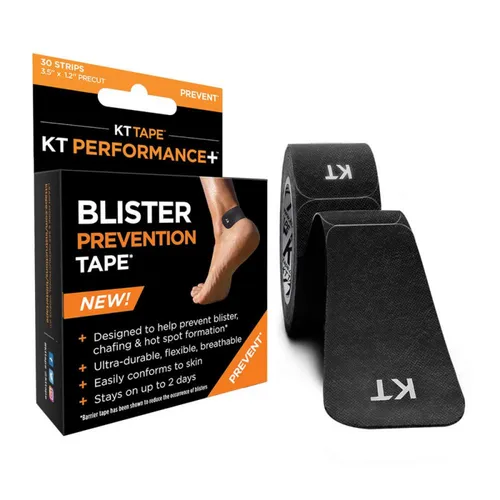 KT Tape Blister Prevention Tape Precut - Kinesiotape Black 30 x 9 cm (1,8 m)
