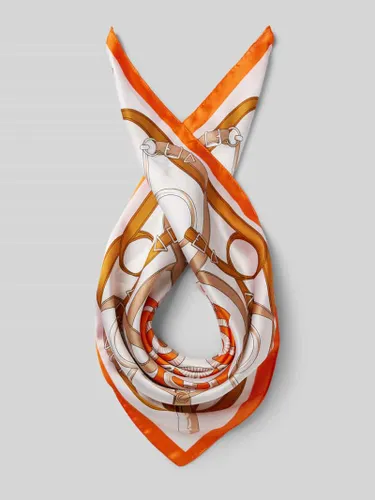 Kurt Beines Schal mit Allover-Print in Orange