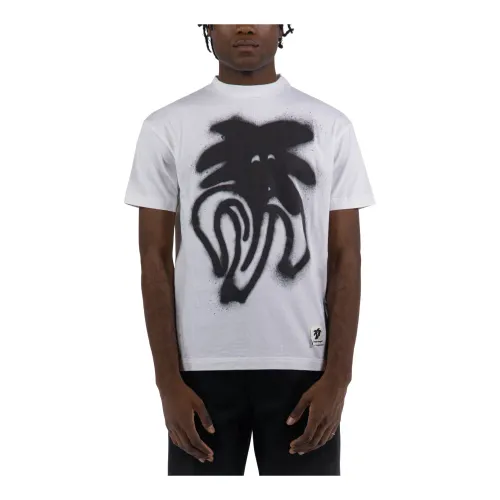 Kurzarm T-Shirt mit Grafischem Druck Palm Angels