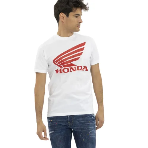 Kurzarm T-Shirt mit Rundhalsausschnitt und Frontprint Dsquared2