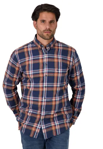Kurzarm Unterhemd Flannel Check, B.D., 1/1