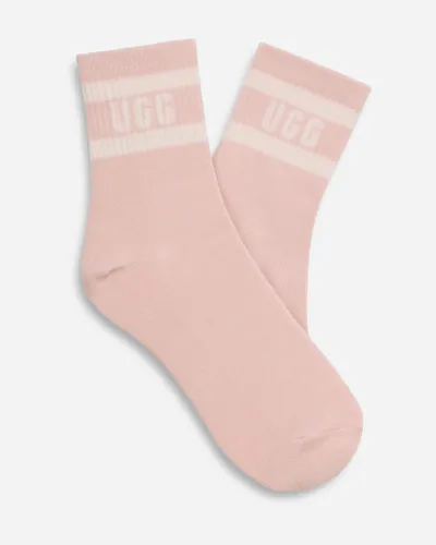 Kurze UGG® Dierson Socken mit Logo für Damen | UGG® EU in Soft Rose/Delicacy