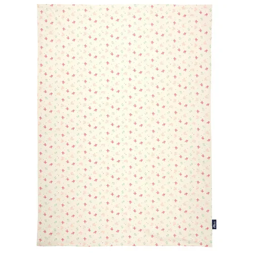 Kuscheldecke ROSE GARDEN (100x75) aus Baumwoll-Jersey in rosa/weiß