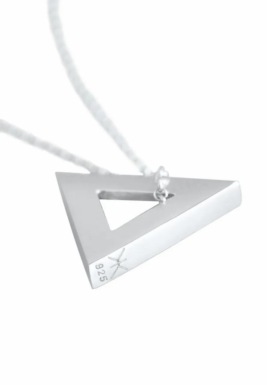 Kuzzoi Kette mit Anhänger Herren Erbskette Dreieck Triangle 925 Silber