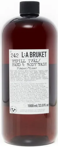 L:A Bruket No. 242 Refill Hand & Body Wash Elder 1000 ml Cosmos Natural certified