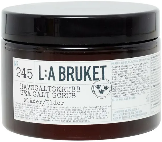 L:A Bruket No. 245 Sea Salt Scrub Elder 420 g Cosmos Natural certified