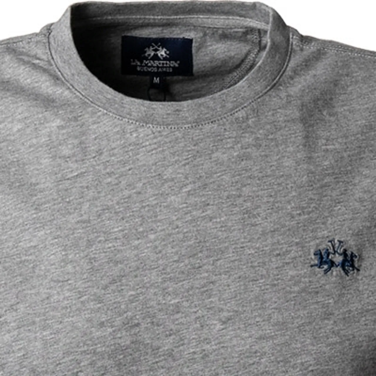 LA MARTINA Herren T-Shirt grau Baumwolle