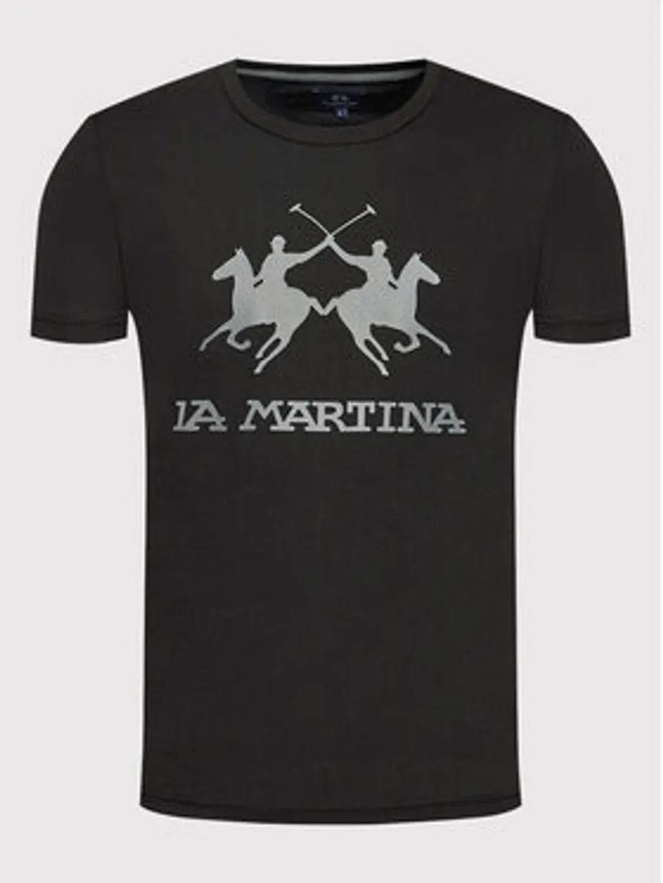 La Martina T-Shirt CCMR05 JS206 Schwarz Regular Fit
