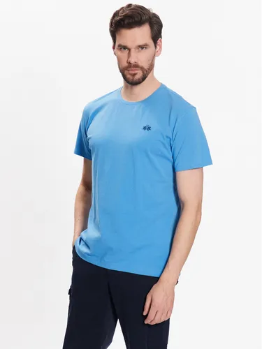 La Martina T-Shirt VMR004 JS206 Blau Regular Fit