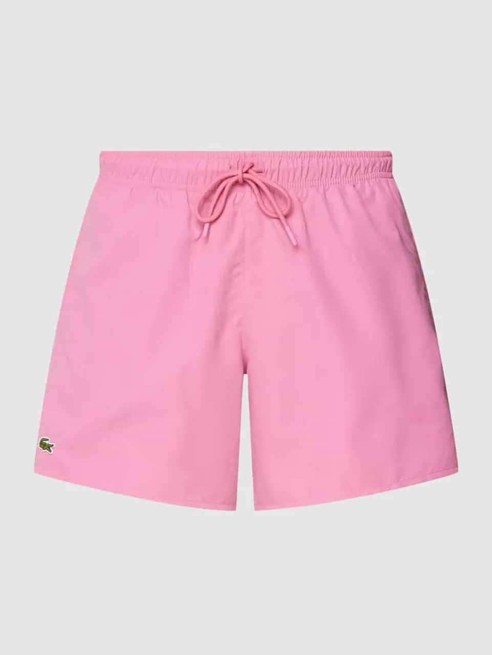 Lacoste Badehose mit Label-Detail in Pink