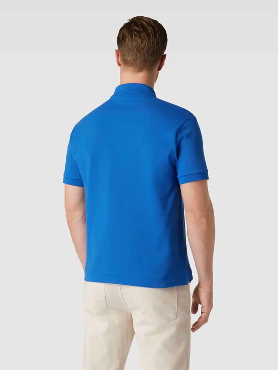 Lacoste Classic Fit Poloshirt mit Label-Detail in Royal