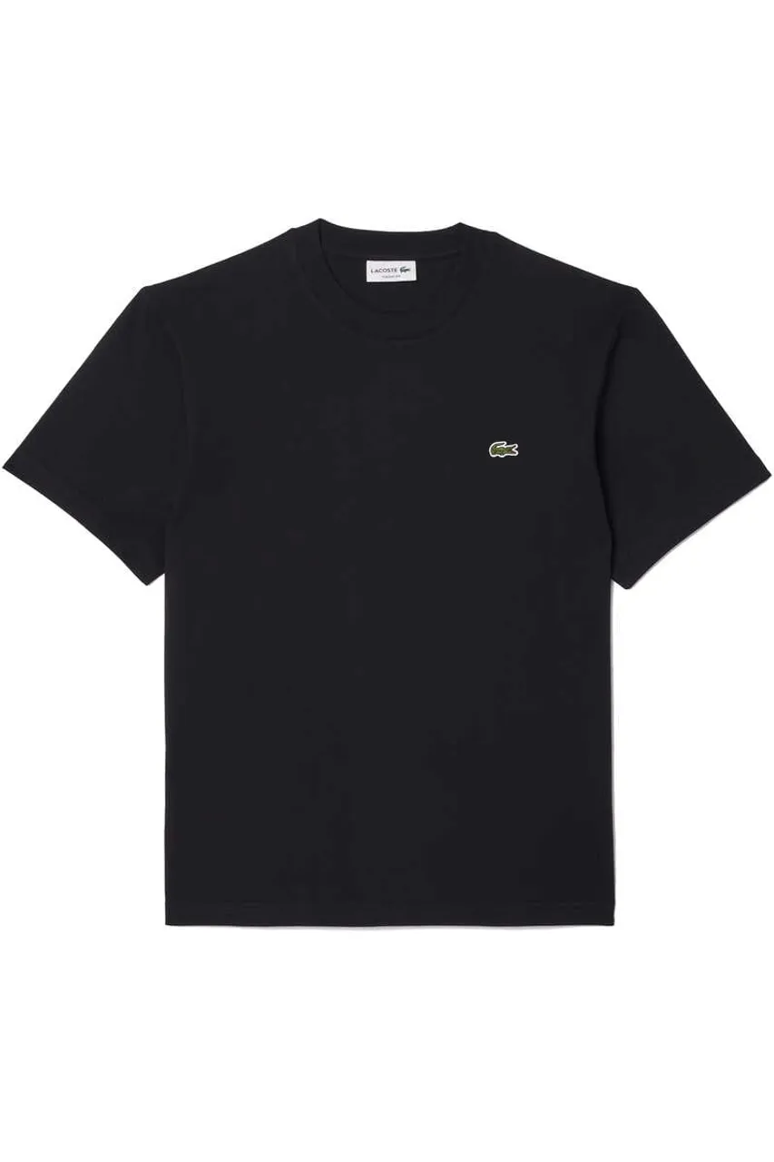 Lacoste Classic Fit T-Shirt Rundhals schwarz, Einfarbig