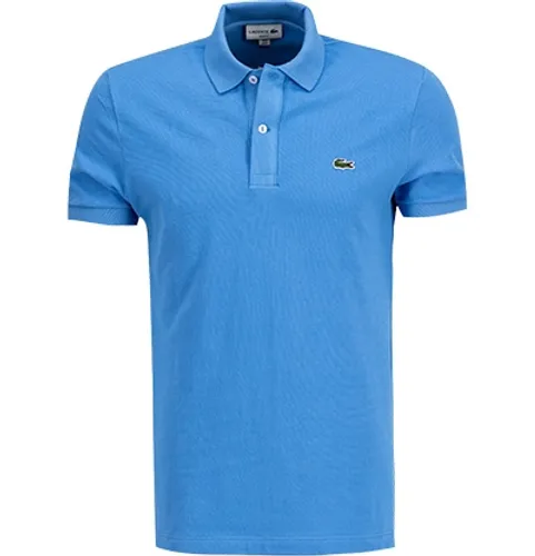 LACOSTE Herren Polo-Shirt blau Baumwoll-Piqué