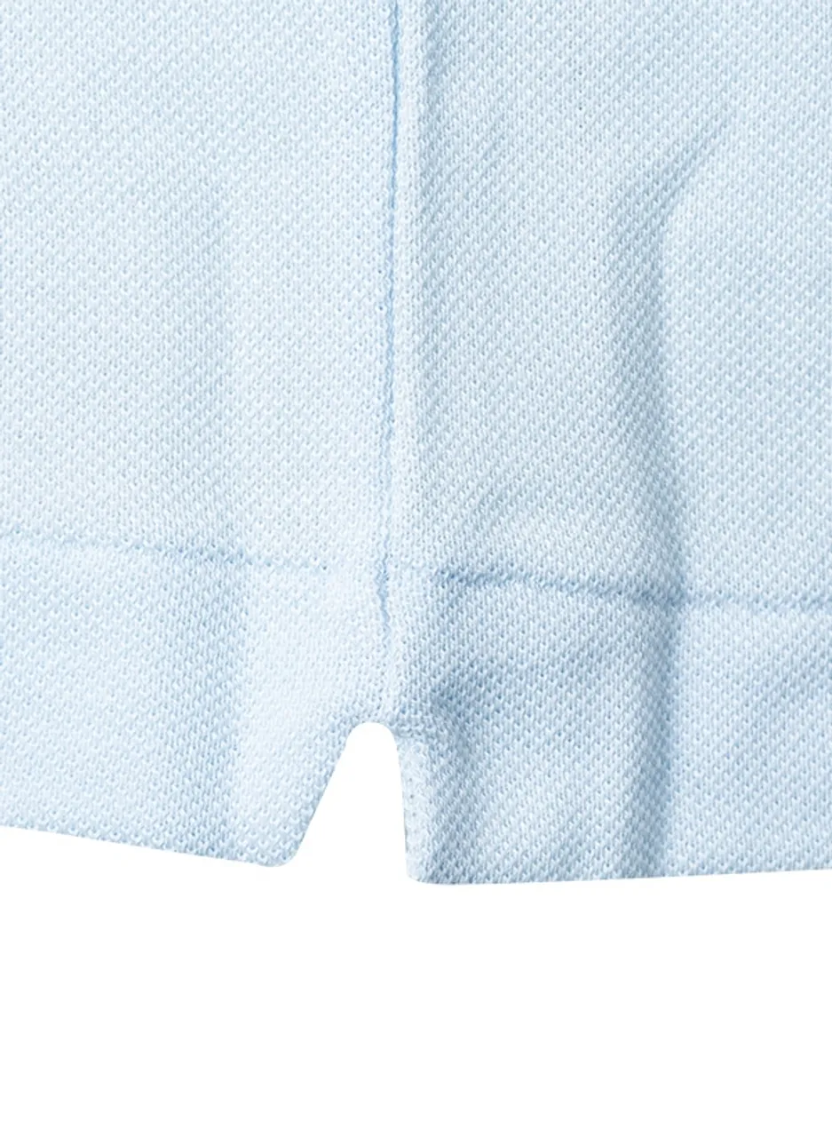 LACOSTE Herren Polo-Shirt blau Baumwoll-Piqué