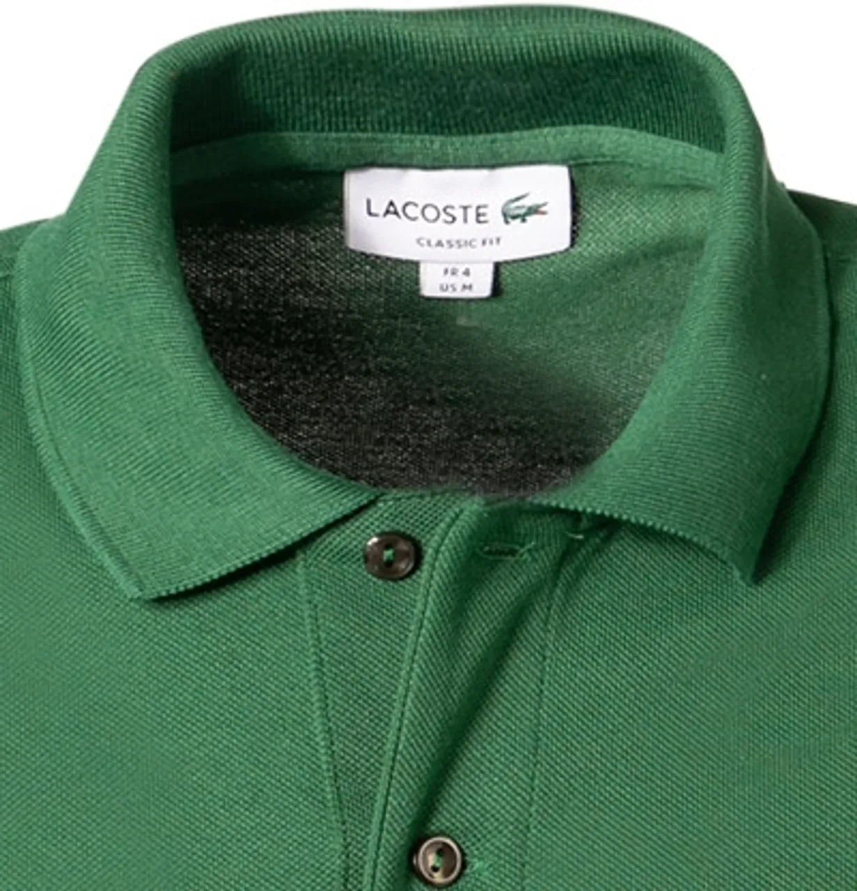 LACOSTE Herren Polo-Shirt grün Baumwoll-Piqué
