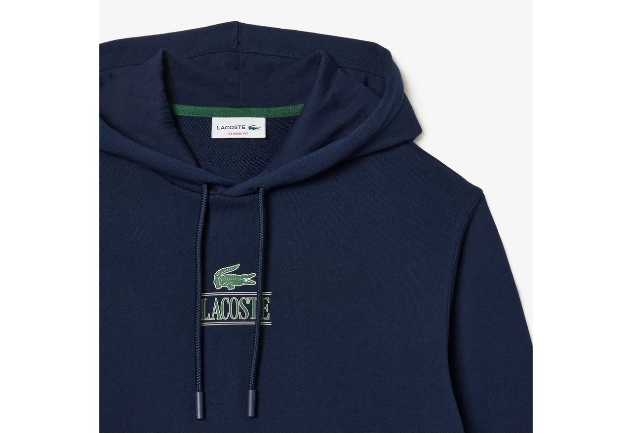 Lacoste Kapuzensweatshirt Jogger Hoodie mit kleinem Krokodil-Label am Ärmel