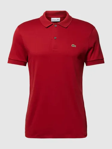 Lacoste Regular Fit Poloshirt in unifarbenem Design in Rot