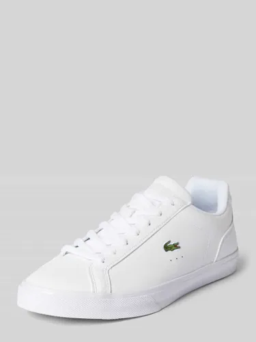 Lacoste Sneaker aus Leder in unifarbenem Design in Weiss