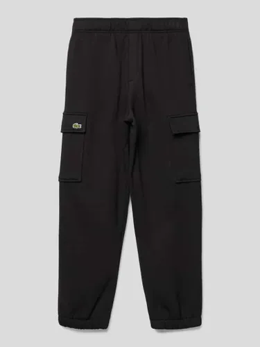 Lacoste Sweatpants mit Logo-Stitching in Black