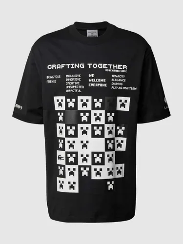 Lacoste T-Shirt aus Baumwolle - LACOSTE Minecraft in Black