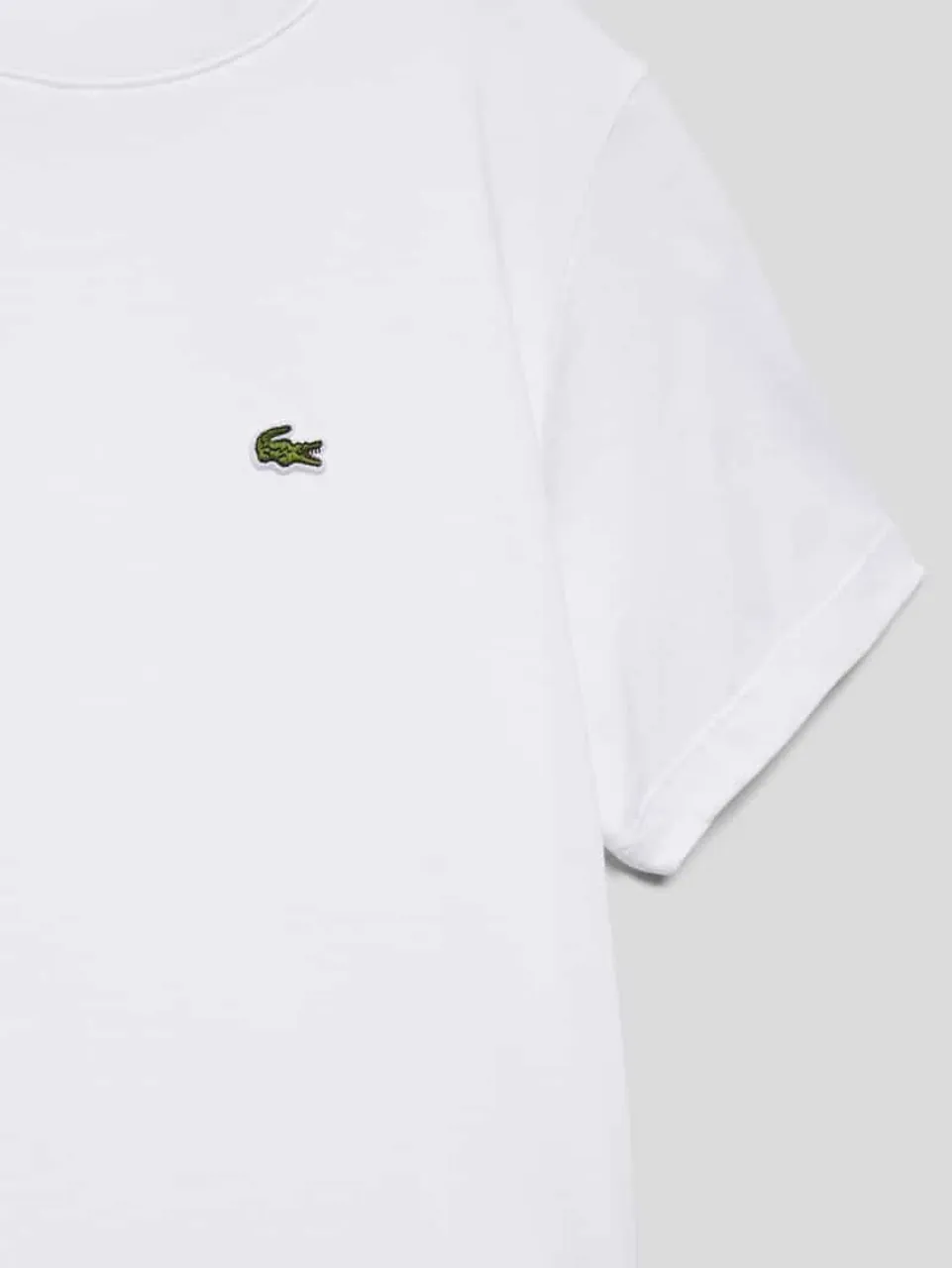 Lacoste T-Shirt mit Logo-Stitching in Weiss