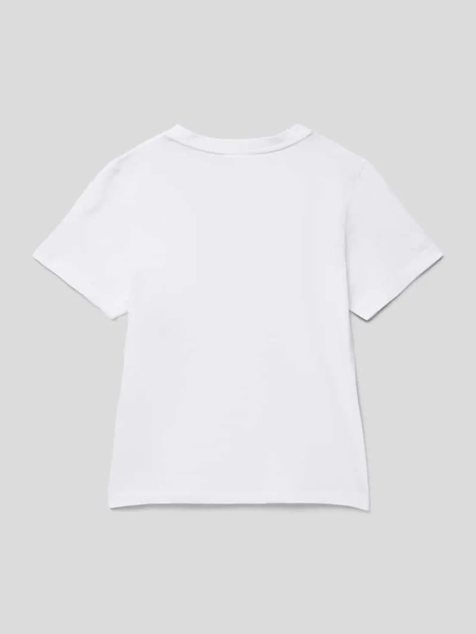 Lacoste T-Shirt mit Logo-Stitching in Weiss