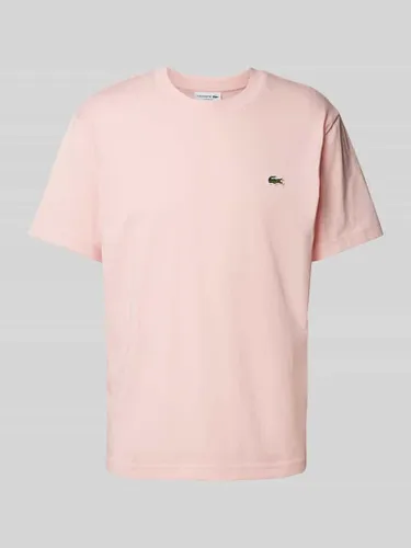 Lacoste T-Shirt mit Rundhalsausschnitt Modell 'BASIC' in Rosa