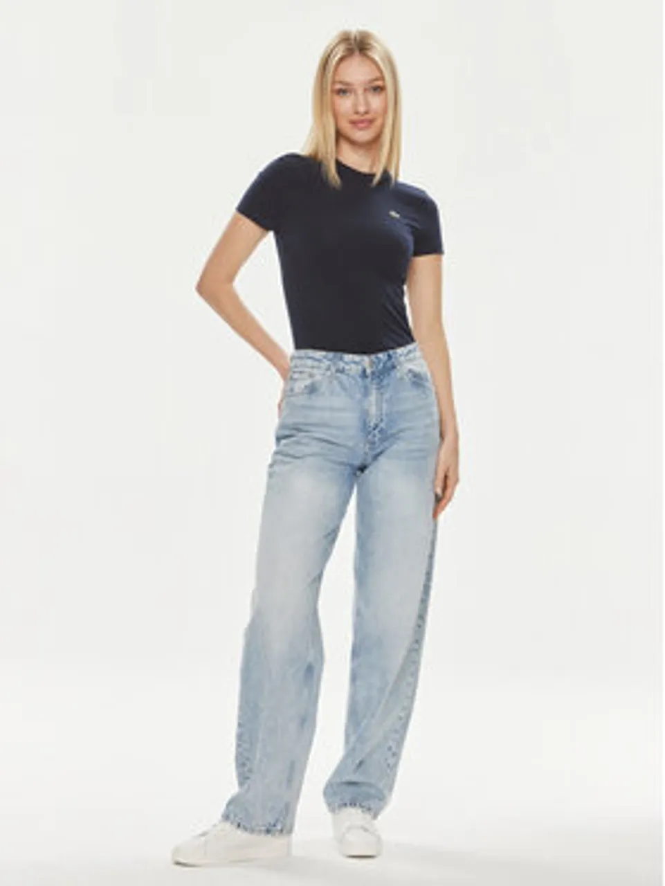 Lacoste T-Shirt TF7218 Dunkelblau Slim Fit