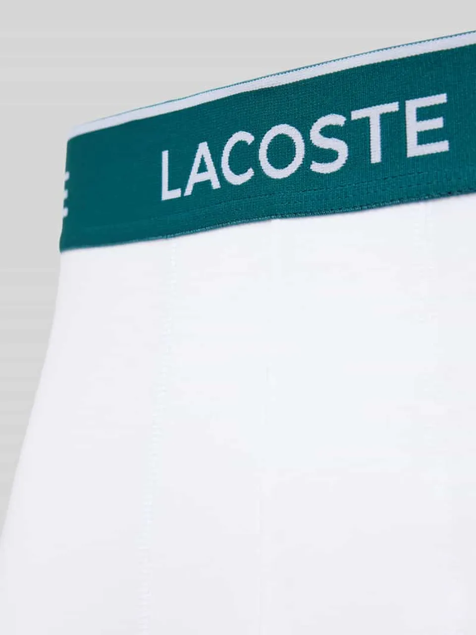 Lacoste Trunks mit elastischem Logo-Bund im 3er-Pack in Weiss