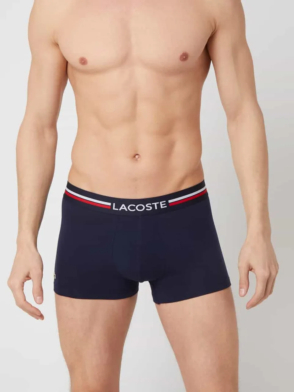 Lacoste Trunks mit Stretch-Anteil im 3er-Pack in Rot