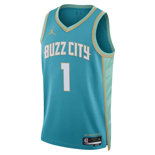 Lamelo Ball Charlotte Hornets City Edition 2023/24 Jordan Dri-FIT NBA Swingman Trikot für Herren - Blau